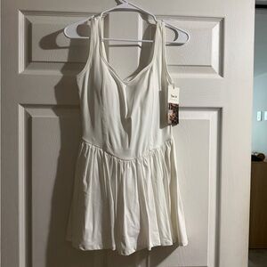 Athletic White Bow Dress